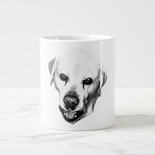 Monochrome aanwezigheid grote koffiekop (Voorkant)