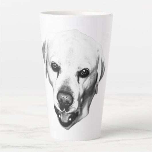 Monochrome aanwezigheid latte mok (Voorkant)