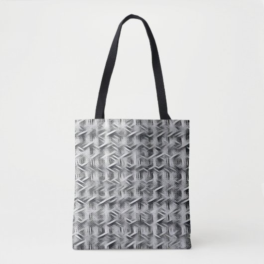 Monochrome abstract geometric pattern 1279 tote bag (Voorkant)