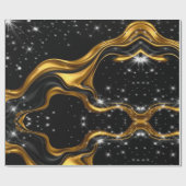 Monochrome Abstract Opulence: High-End Gold Textur Cadeaupapier (Vlak)