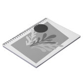 Monochrome Abstracte bladeren Notitieboek (Linkerzijde)