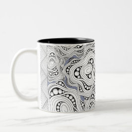 Monochrome Abstracte bloemen Mok