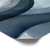 Monochrome Abstracte muurkunst met zachte hellinge Poster (Hoek)