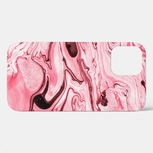 Monochrome Abstracte waterborstel, Red Futuristi Case-Mate iPhone Case (Achterkant (horizontaal))