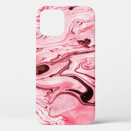 Monochrome Abstracte waterborstel, Red Futuristi Case-Mate iPhone Case (Achterkant)