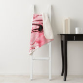 Monochrome Abstracte waterborstel, Red Futuristi Sherpa Deken (In situ)