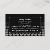 Monochrome afbeelding, grafische ontwerper visitekaartje (Achterkant)