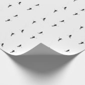 Monochrome alpiene kiers Skiing Illustratie Cadeaupapier (Hoek)