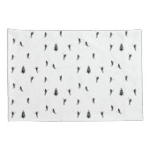 Monochrome alpiene kiers Skiing Illustratie Kussensloop (Achterkant-Rechts)