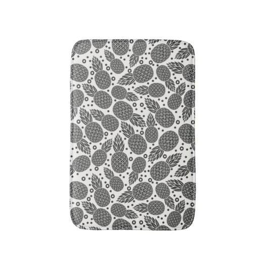 Monochrome anananassen badmat (Voorkant Verticaal)