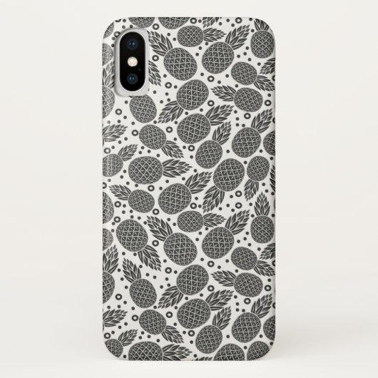 Monochrome anananassen Case-Mate iPhone case (Achterkant)
