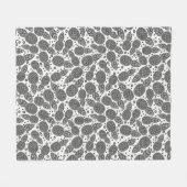 Monochrome anananassen fleece deken (Voorkant (Horizontaal))