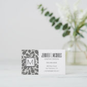 Monochrome anananassen | Monogram Visitekaartje (Staand voorkant)