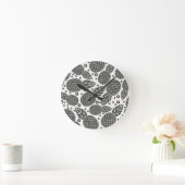 Monochrome anananassen ronde klok (Huis)