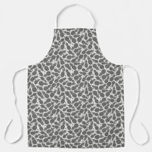 Monochrome anananassen schort (Voorkant)