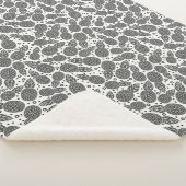 Monochrome anananassen sherpa deken (3/4)