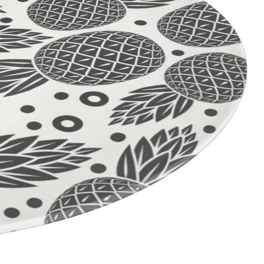 Monochrome anananassen snijplank (Hoek)