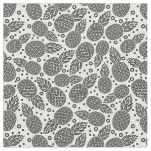 Monochrome anananassen stof