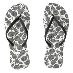 Monochrome anananassen teenslippers