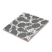Monochrome anananassen tegeltje (Zijkant)