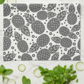 Monochrome anananassen theedoek (Gevouwen)