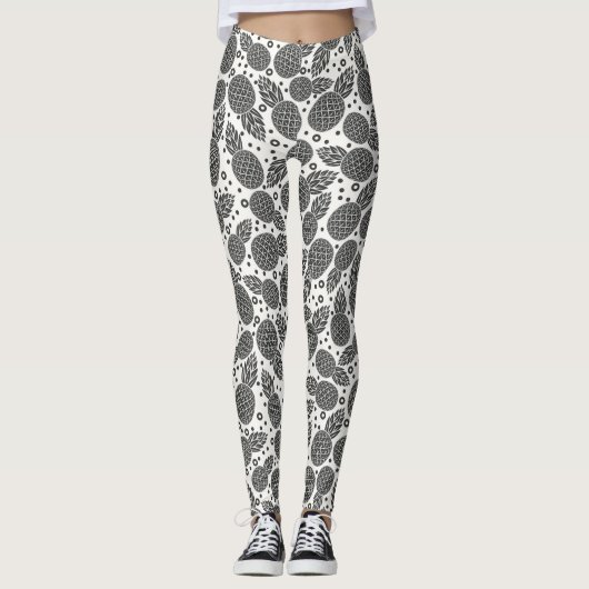 Monochrome ananassen 2 leggings (Voorkant)