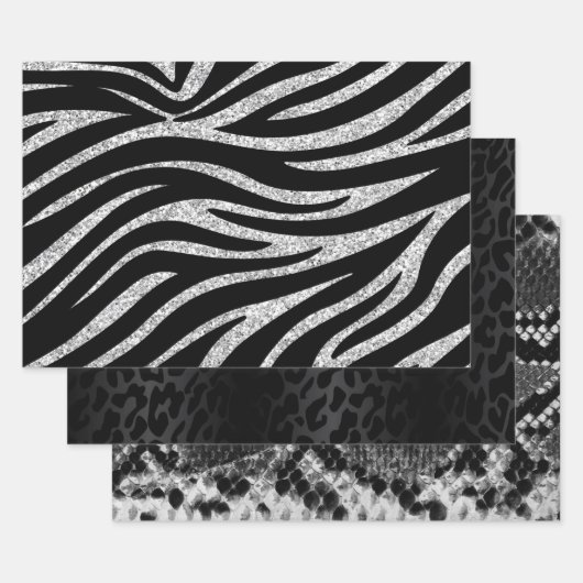 Monochrome Animal Print Collectie Inpakpapier Vel (Set)