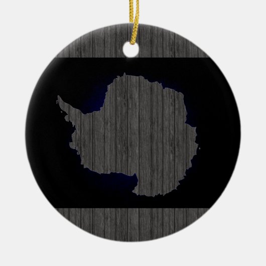 Monochrome Antarctica-vlag Keramisch Ornament (Voorkant)