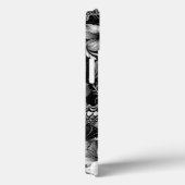 Monochrome Antiek Bloemen met Vlinders Case-Mate iPhone Case (Achterkant / Rechts)
