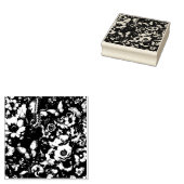 Monochrome Antiek Bloemen met Vlinders Rubberstempel (Gestempeld)