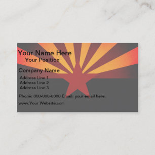 Monochrome Arizona Flag Visitekaartje