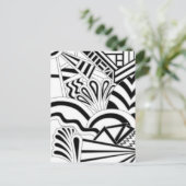 Monochrome art Deco Design. Briefkaart (Staand voorkant)