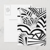 Monochrome art Deco Design. Briefkaart (Voorkant / Achterkant)