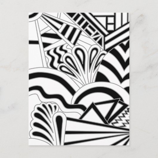 Monochrome art Deco Design. Briefkaart (Voorkant)