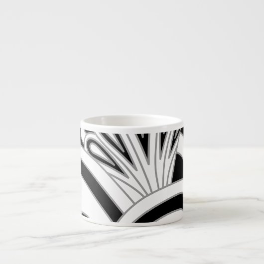 Monochrome art Deco Design. Espresso Kop (Voorkant)
