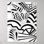 Monochrome art Deco Design. Poster (Voorkant)