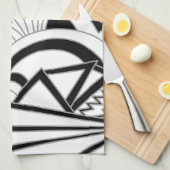 Monochrome art Deco Design. Theedoek (Quarter Fold)