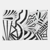 Monochrome art Deco Design. Theedoek (Horizontaal)