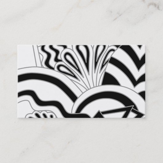 Monochrome art Deco Design. Visitekaartje (Voorkant)