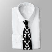 Monochrome Art Grunge Design Statement Stropdas (Gebonden)