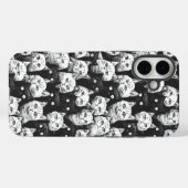 monochrome artistieke kat Case-Mate iPhone case (Achterkant (horizontaal))