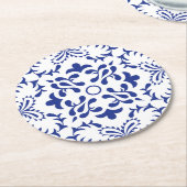 Monochrome Azulejo ronde Onderzetter (Gebogen)