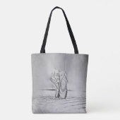 Monochrome balletschoenen balletvoeten tote bag (Achterkant)