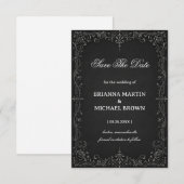 Monochrome Barokroos Save The Date (Voorkant / Achterkant)