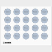 Monochrome bedankjes-labels ronde sticker (Vel)
