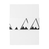 Monochrome Bergtoppen Bruiloft Uitnodigingen Wikkel (Achterkant Voorbeeld)