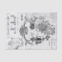 Monochrome bijentypografie tissuepapier