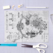 Monochrome bijentypografie tissuepapier (Craft)