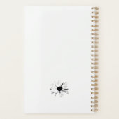 Monochrome Black and White Daisy Sketch 2026 Planner (Achterkant)