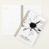 Monochrome Black and White Daisy Sketch 2026 Planner (Display)